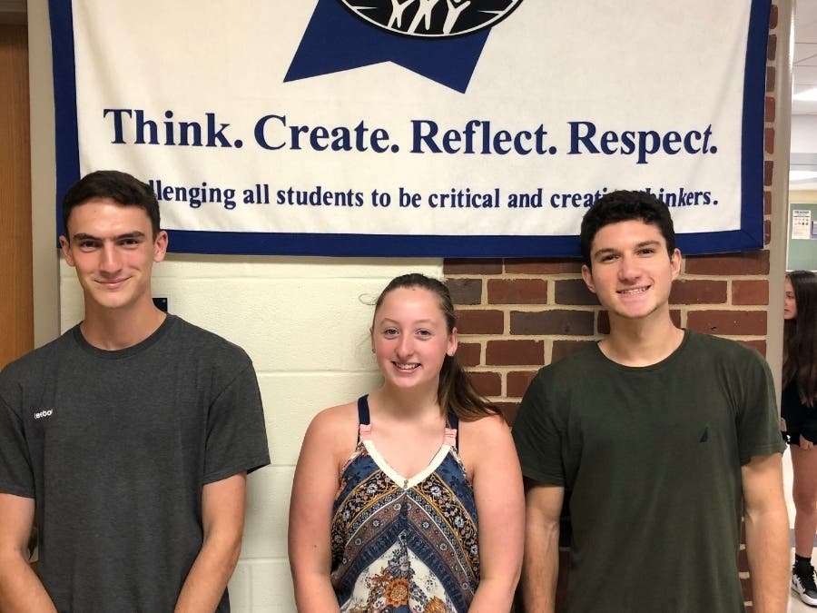 CHHS Merit Semifinalists, from left to right, are Evan Hunter, Rowen Gesue and Jesse Pollak. 