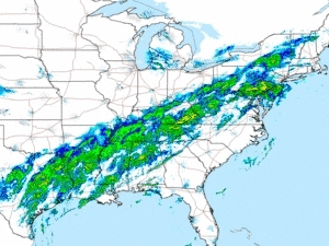 Hazardous outlooks have been issued for the Hudson Valley in this storm stretching from Texas to Maine.