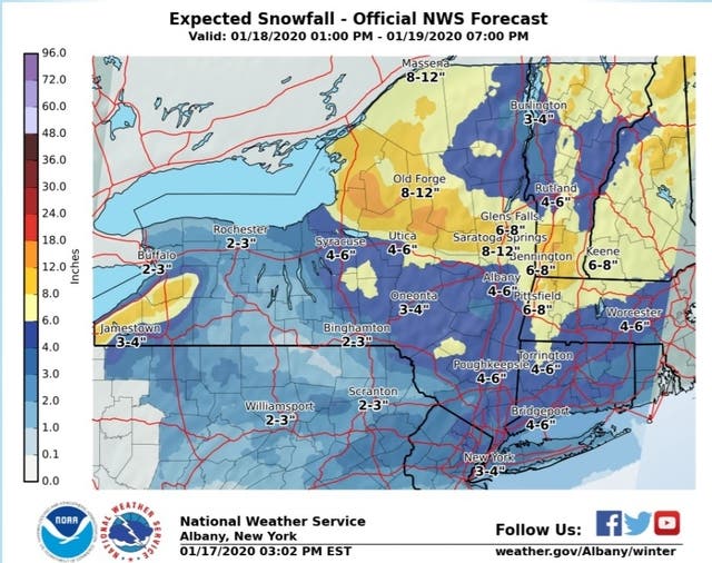 Hour-by-Hour Forecast For Saturday Snow In The Hudson Valley | New City ...