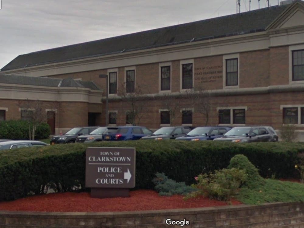 The driver of a pickup truck reported stolen Monday crashed it into two Clarkstown police cars that had boxed it in in Blauvelt Jan. 21, 2020.