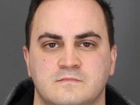 Peekskill Police Officer Michael Agovino appeared in City Court Tuesday. He was accused by a woman of demanding sexual favors while he investigated a larceny case in which she was accused.