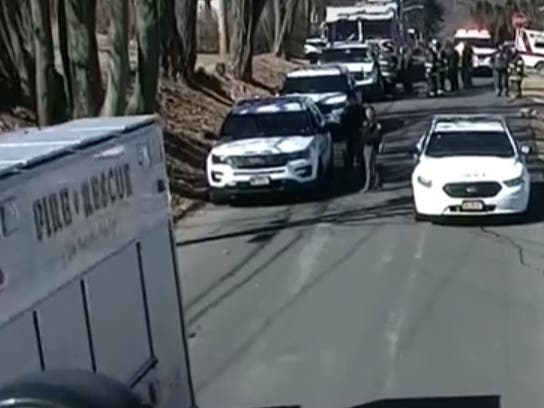 Police, fire and rescue responders helped a stranded hiker in Haverstraw. 