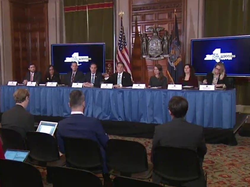 About 4,000 people are self-quarantined across New York State, said Gov. Andrew Cuomo at a news conference March 6.