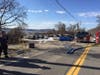 Firefighters battled car fires and brush fires at the Breakneck Ridge Tunnel and up into the Hudson Highlands Monday.