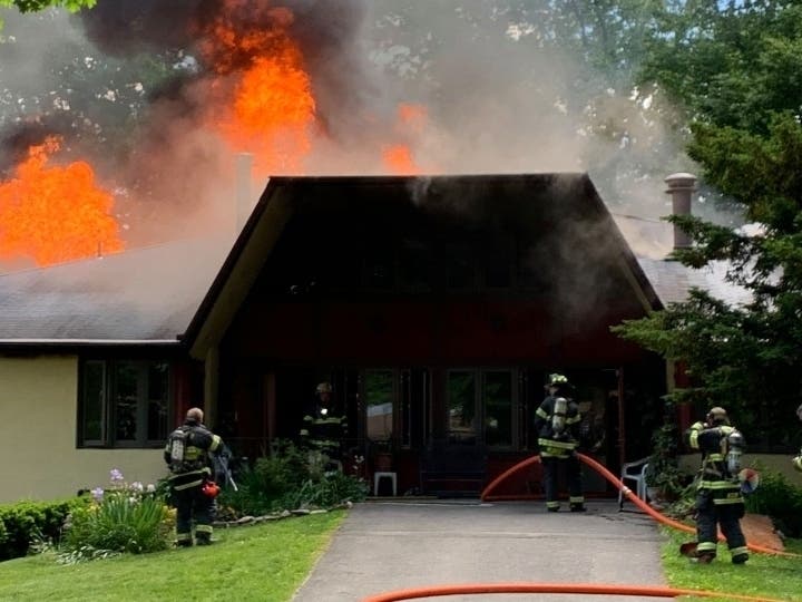 Fire devastated a main building at the Fellowship Community Sunday.