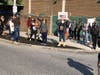 Local residents held a rally outside Sen. Chuck Shumer's Hudson Valley office Monday.