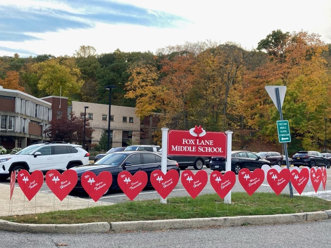 Hearts Out For Staff Of Fox Lane Middle School Bedford, NY Patch