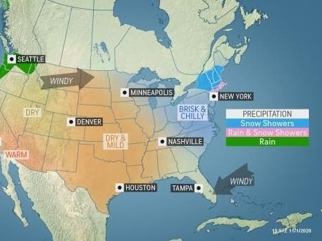If you waited till Election Day to vote, you'll want your winter coat to head to your polling place.