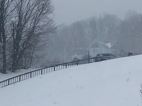 The Hudson Valley's first winter storm produced lots of blowing snow.