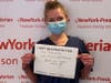 Danielle Mayo, Emergency Department Nurse, was the first staff member at NewYork-Presbyterian Hudson Valley Hospital to be vaccinated with the Moderna vaccine Dec. 22 in Cortlandt Manor