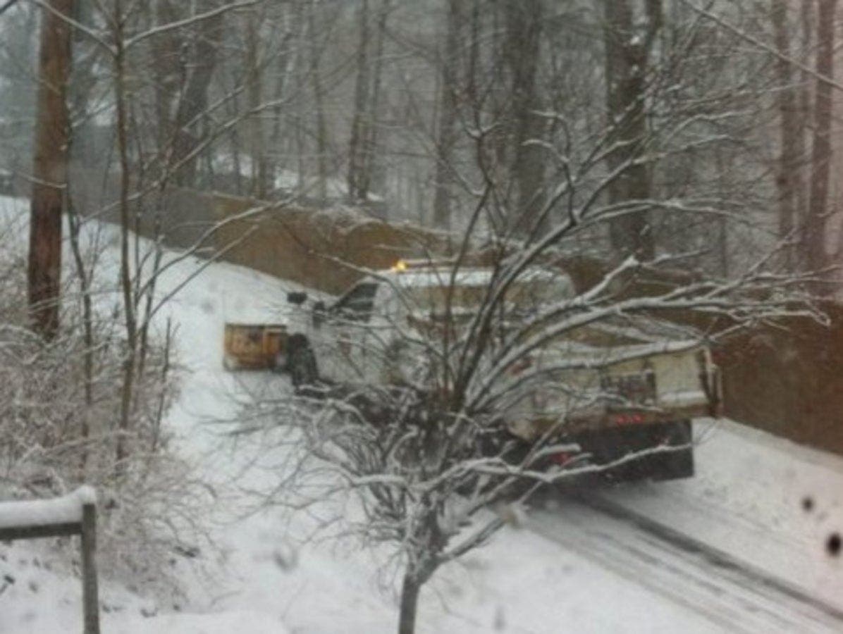 A Croton-on-Hudson snowplow climbs Lounsbury Road in this file photo.