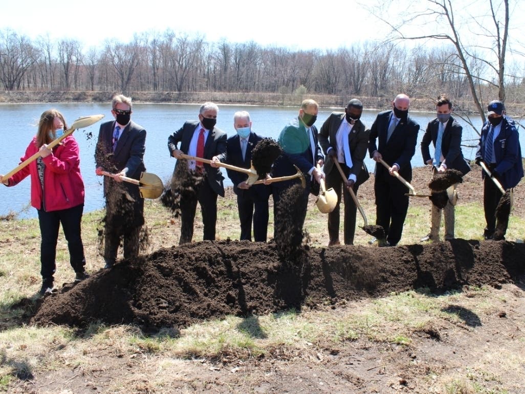 A groundbreaking ceremony was held Tuesday in West Nyack for an essential flood-control project.