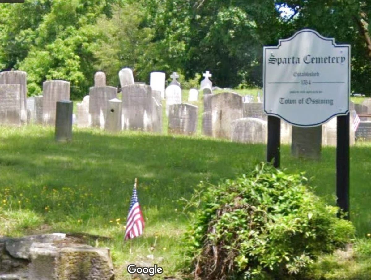 Ossining police said someone used modeling clay to take impressions of decorative gravestones at historic Sparta Cemetery.