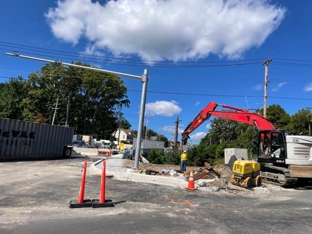 Work continues on the Carmel Avenue Bridge.