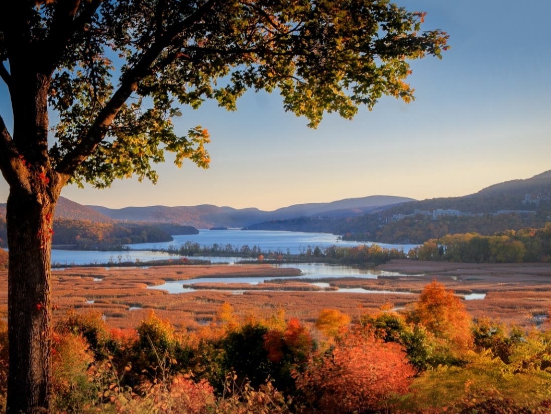 Boscobel's attractions include this stunning view of Constitution Marsh and the Hudson River.