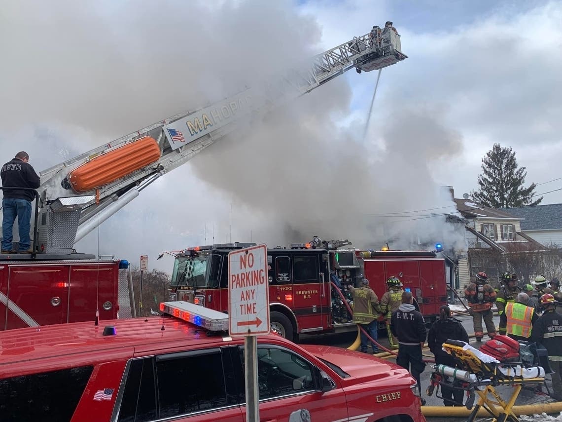 A fire consumed a home in Brewster Wednesday.