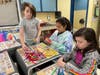 Fourth graders at Fulmar Road made Jacob's Ladders, a colonial-era toy, as part of a special lesson from the BOCES Center for Environmental Education.