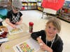 Kindergarteners at Lakeland Elementary dressed up as 100-year-olds to celebrate the 100th day of school on March 1. 