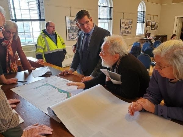 Residents review the designs for Piermont's CAD Phase II.