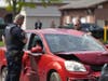 An accident scene recreation Monday in Clarkstown showed the dangers of DWI. 