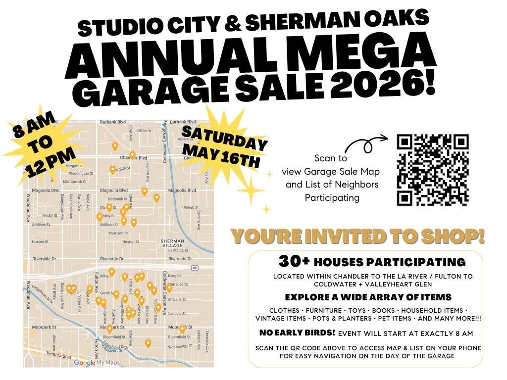 Studio City & Sherman Oaks Annual Mega Garage Sale!
