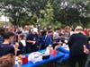 2018 Fun Run participants check out raffle prizes.