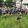 The start of the 2018 Marcia May Light the Knight Fun Run