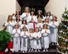 Members of the Swedish American Children's Choir and St. Lucia Queen