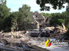 A wide path of destruction at the scene of a South Charlotte House Explosion