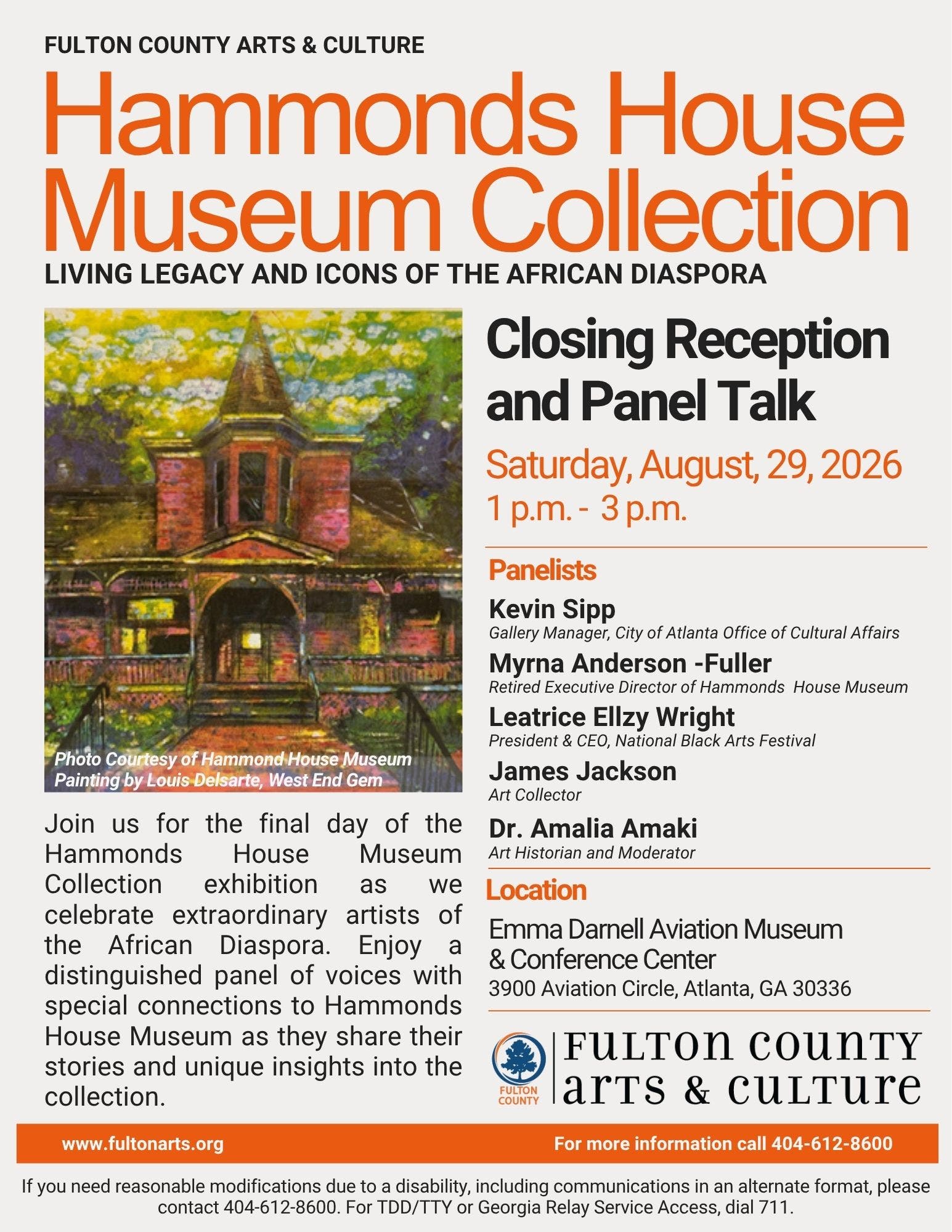 Closing Reception and Panel Talk | Hammonds House Museum Collection Exhibit