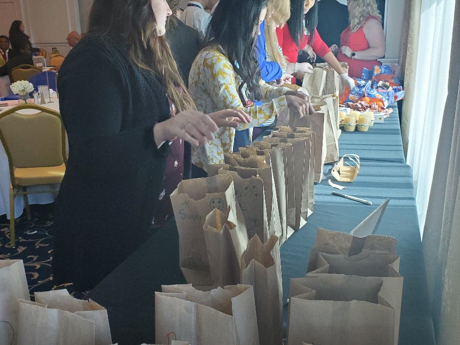 Members of University of Maryland Upper Chesapeake Health's DL+ team prepared 140 lunches September 19 during a community project in partnership with the United Way of Central Maryland and Boys & Girls Clubs of Harford and Cecil Counties. 