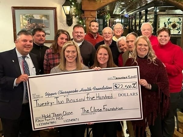 University of Maryland Upper Chesapeake Medical Center Family Birthplace and The Klein Family Harford Crisis Center have received a $22,500 grant from The Albert P. Close Foundation. 
