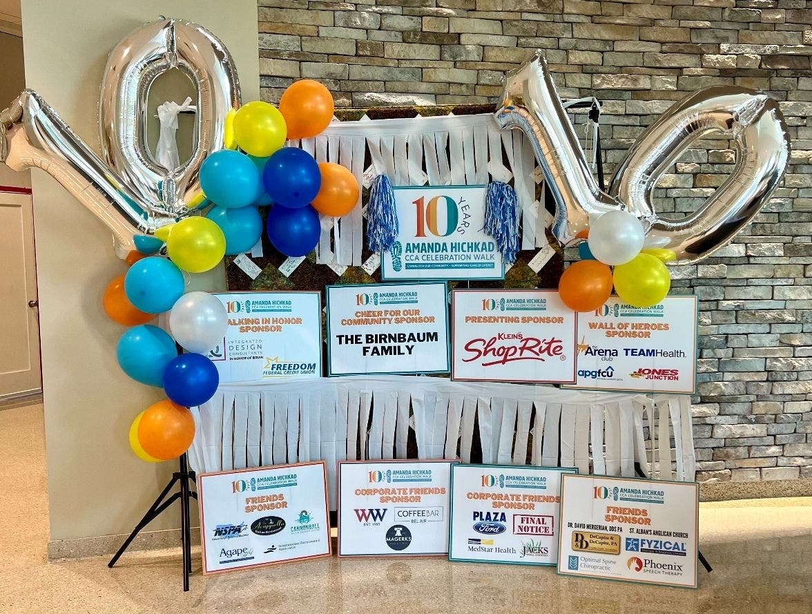 The 10th Annual Amanda Hichkad CCA Celebration Walk went virtual on May 13 and raised $110,000--and counting!--for Cancer LifeNet. The Presenting Sponsor was Klein’s ShopRite. 

