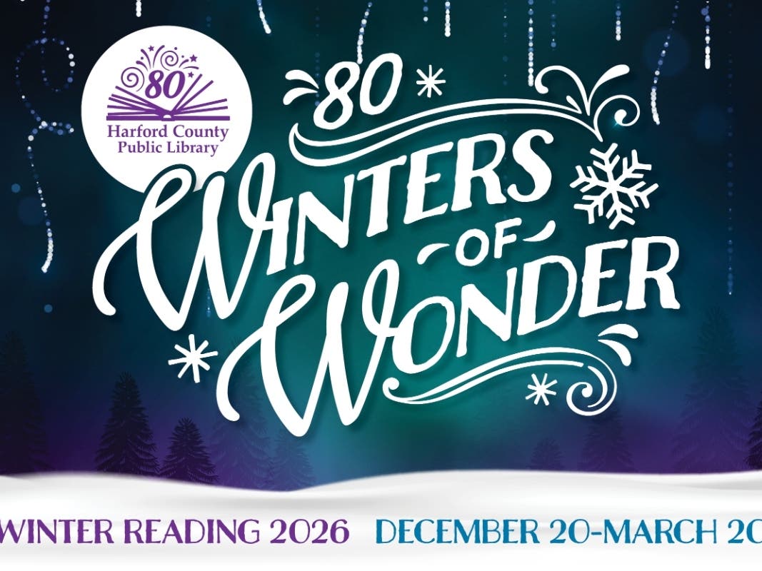 Harford County Public Library’s 80th anniversary is the theme of the 2026 Winter Reading Program, “80 Winters of Wonder,” which takes place December 20 through March 20. 