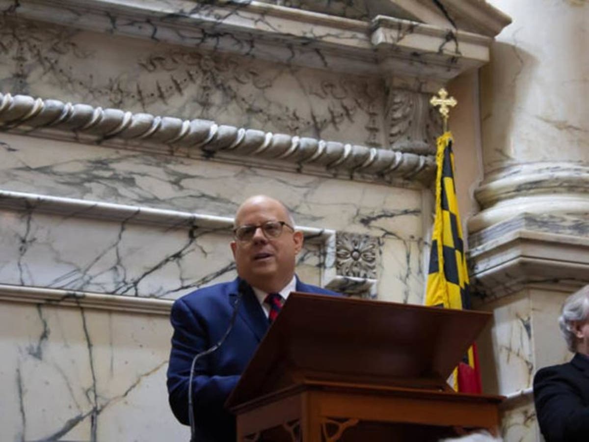 Maryland Gov. Larry Hogan delivers his State of the State Address in Annapolis on Jan. 29, 2019.