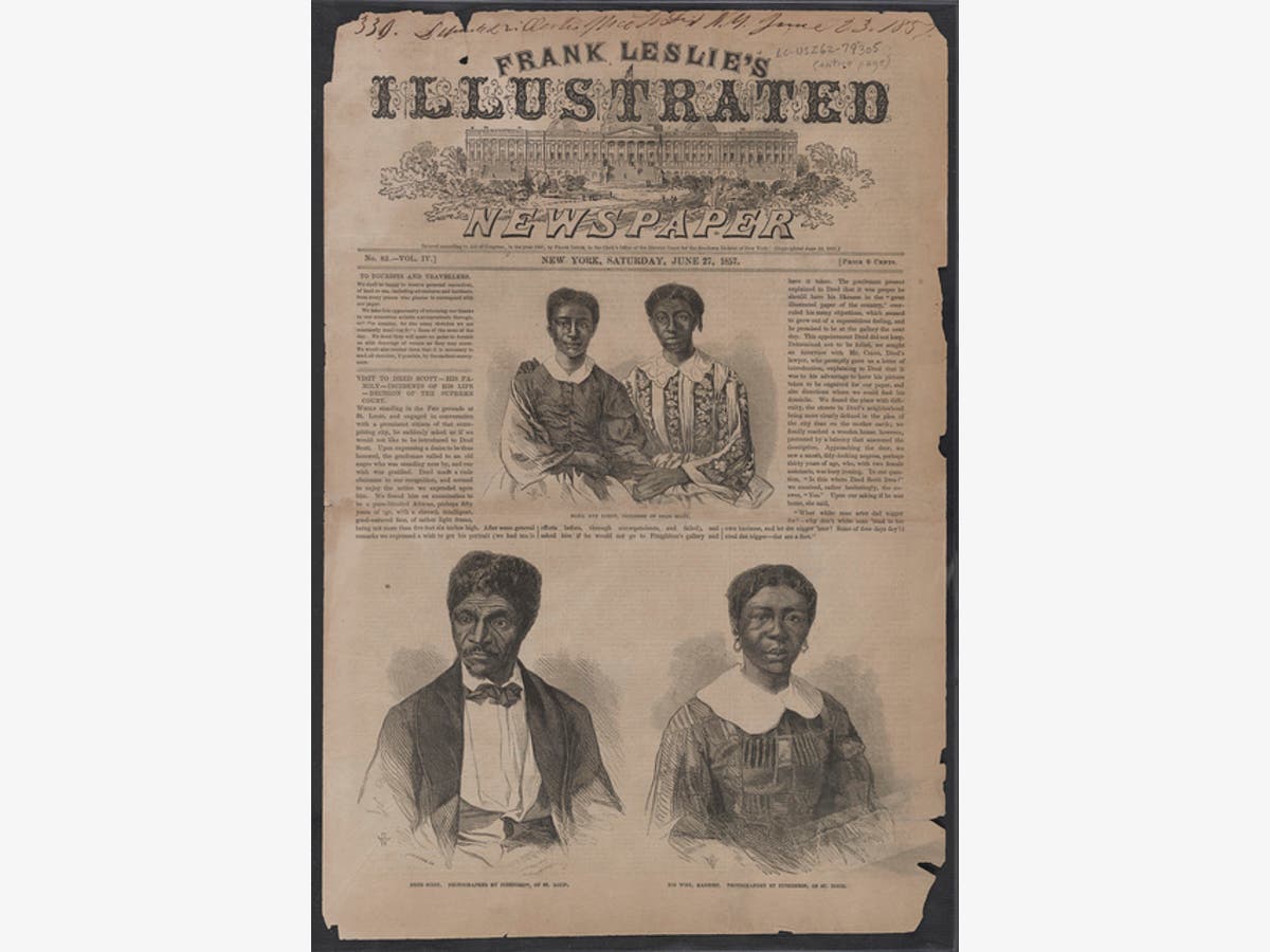 Historic photos of Dred Scott and his family; his case denied citizenship to people of African descent in the US.