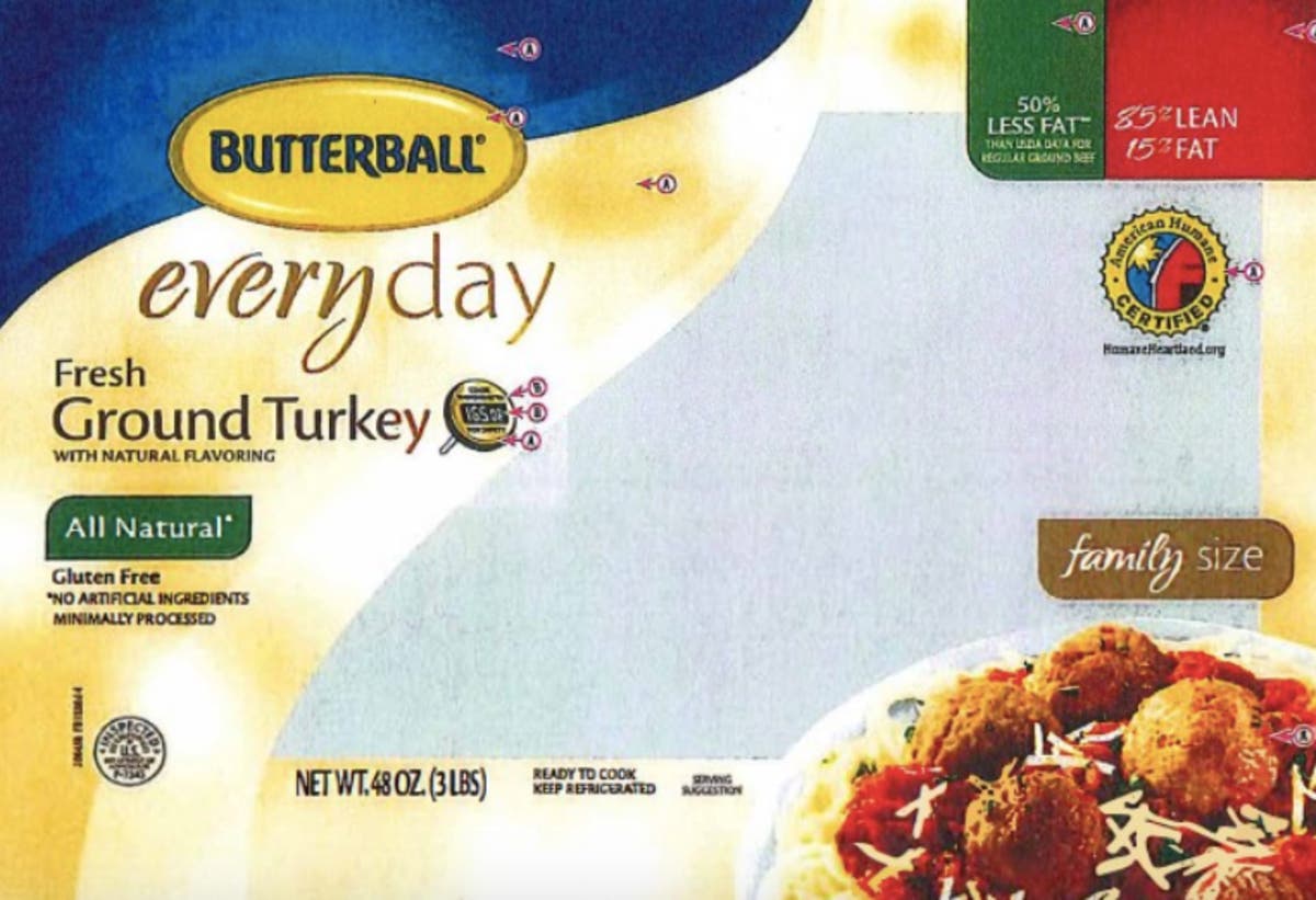 Butterball is recalling about 78,164 pounds of ground turkey that may remain in Virginia and DC freezers. 