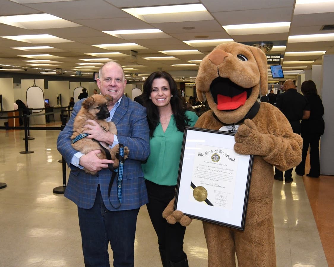 Governor Larry Hogan on Saturday honored the SPCA of Anne Arundel County.