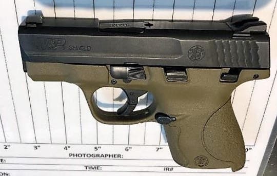 TSA officers at BWI Airport said they detected this handgun in a Reston man's carry-on bag on April 5.