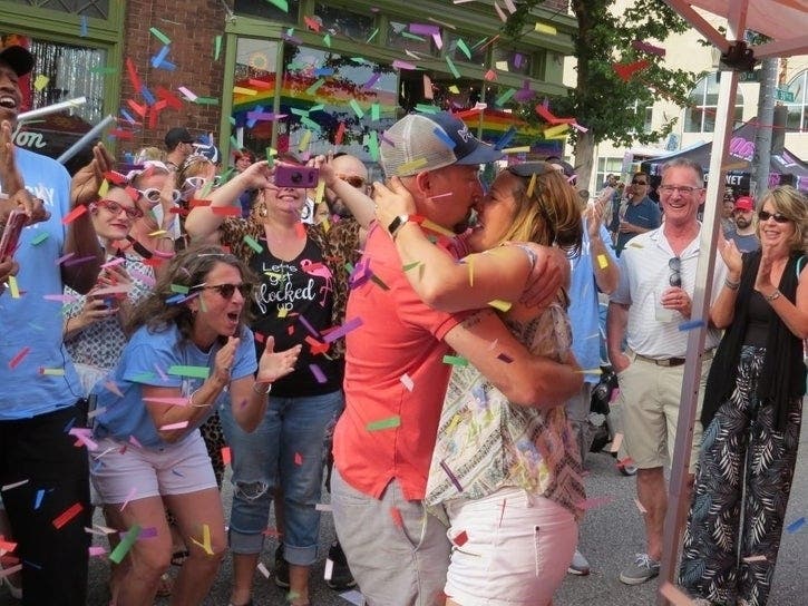 Zed Nolan surprised Marianne Rudiman of Glen Burnie with a proposal with help from the Maryland Lottery. 