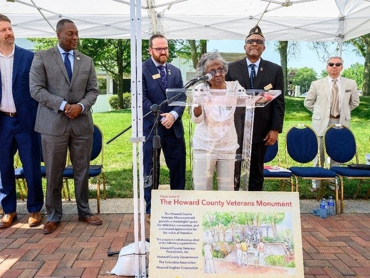 The ground was broken for the Howard County Veterans Monument and the Vivian C. "Millie" Bailey Neighborhood Park.