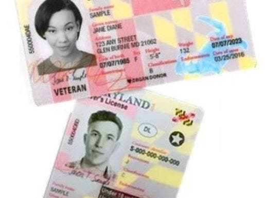 Here's an example of what your Maryland-issued Real ID will look like; you must have one by October 2020.