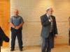 Anne Arundel County Police officer Keith Doyle provides security for Rosh Hashanah services at Temple Beth Shalom in Arnold, Maryland, on Sept. 30, 2019.