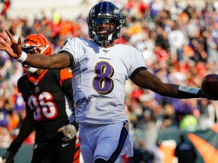 Lamar Jackson will lead the Baltimore Ravens in the squad's Divisional Round of the NFL playoffs on Jan. 11.