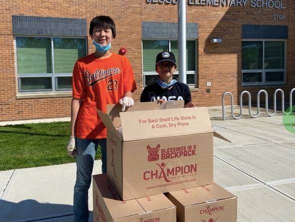 Brothers Caleb and Joshua Oh were worried about kids in Maryland finding themselves hungry and without food during the Memorial Day Weekend. 