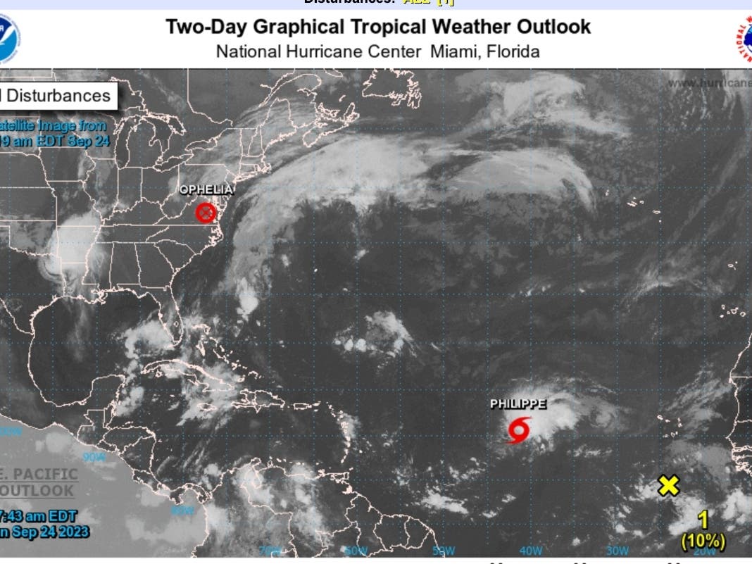 The remnants of former Tropical Storm Ophelia are moving north out of Maryland Sunday, with another 1 to 2 inches of rain forecast in the Baltimore region. A coastal flooding warning is in effect for Anne Arundel and Baltimore counties, the NWS said.