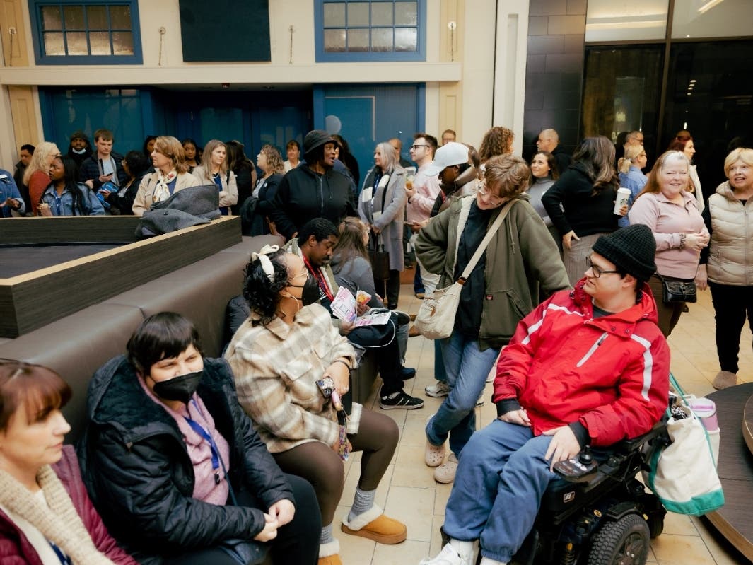 A nonprofit supporting people with disabilities statewide hosted a ribbon-cutting ceremony Tuesday to celebrate the upcoming opening of Fello at The Mall in Annapolis.
