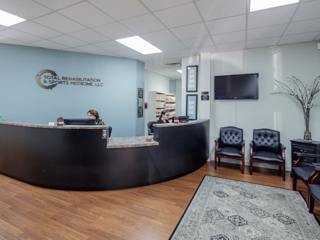 Reception area at Total Rehab