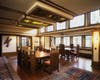 Elmhurst History Museum's exhibit, "Frank Lloyd Wright: Architecture of the Interior." Edward E. Boynton House, Dining Area, Rochester, New York, 1908. Photograph. 