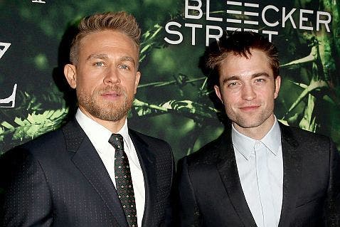  Actors Charlie Hunnam (L) and Robert Pattinson attend the premiere of Amazon Studios' 'The Lost City Of Z' at ArcLight Hollywood on April 5, 2017 in Hollywood, California. (Photo by Rich Fury/Getty Images)